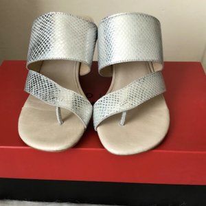 Donald J. Pliner Silver Metallic Sandals